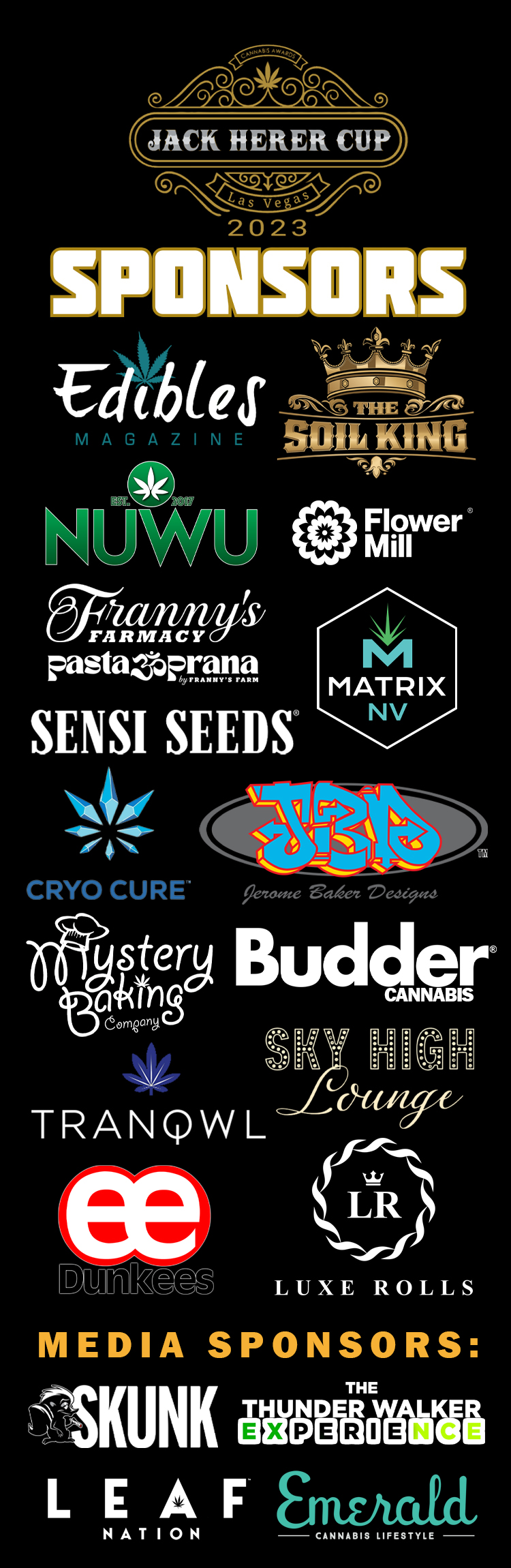 Jack Herer Cup Las Vegas 2023 - MJ BIZ CON Party - Sponsors